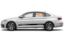 Racing rocker panel stripes vinyl decals stickers for Volkswagen Jetta GLI 2