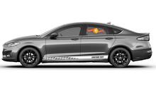 Racing rocker panel stripes vinyl decals stickers for Ford Fusion 3