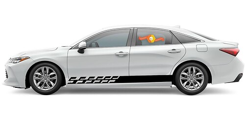 Racing rocker panel stripes vinyl decals stickers for Toyota Avalon Touring