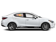 Racing rocker panel stripes vinyl decals stickers for Toyota Yaris
 3