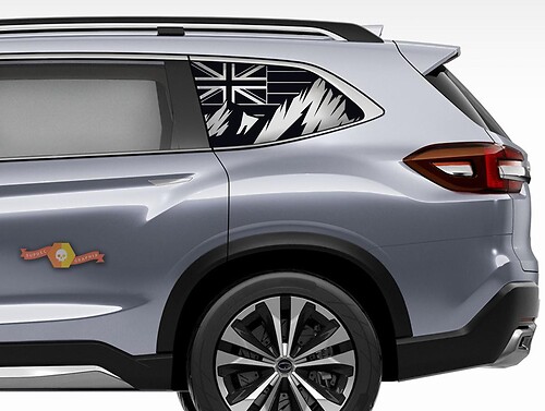 Hardtop USA Flag Mountains Flag Hawaii Windshield Sticker Decal - 101
