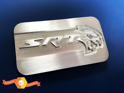 SRT Supercharger Hellcat Metal Aluminum Badge Nameplate Emblem 68227674AB