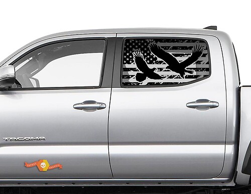Hardtop USA Flag Eagle Windshield Sticker Decal - 121
