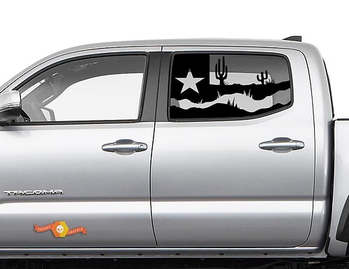 Texas Desert Кактус Side Window Decal for Toyota Tacoma 4Runner Tundra Sticker

