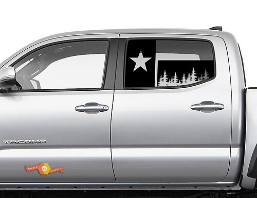 Texas Flag Forest Side Window Decals Stickers for Toyota Tacoma 4Runner Tundra
