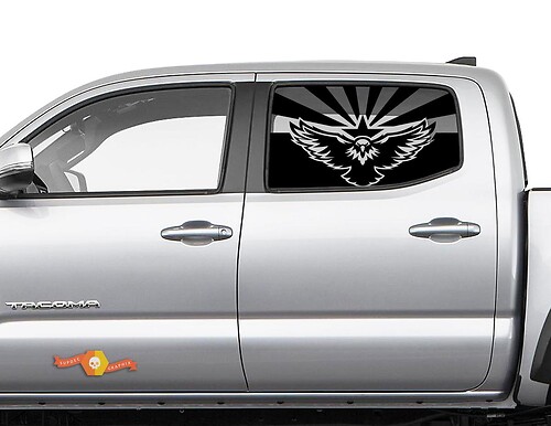 Hardtop Flag Arizona Bald Eagle Windshield Sticker Decal - 131