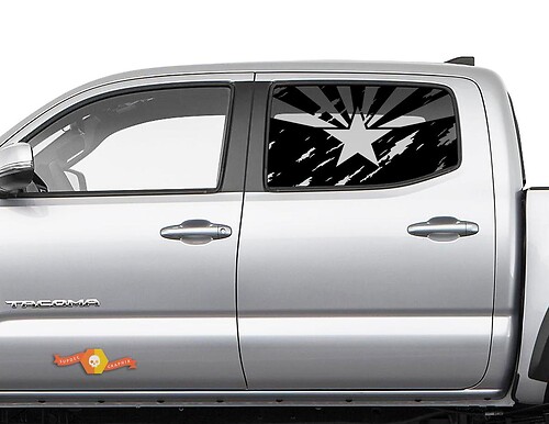 Hardtop Flag Arizona Destroyed Windshield Sticker Decal - 149