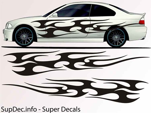 Vinyl Auto Body Graphics EXTERIOR OUTSIDE Decal sticker B744