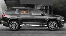 Racing rocker panel stripes vinyl decals stickers for GMC Acadia 3