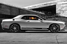 Racing rocker panel stripes vinyl decals stickers for Dodge Challenger 2