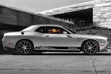Racing rocker panel stripes vinyl decals stickers for Dodge Challenger 3