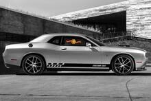Racing rocker panel stripes vinyl decals stickers for Dodge Challenger 4