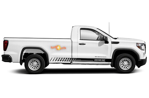 Racing rocker panel stripes vinyl decals stickers for GMC Sierra 1500