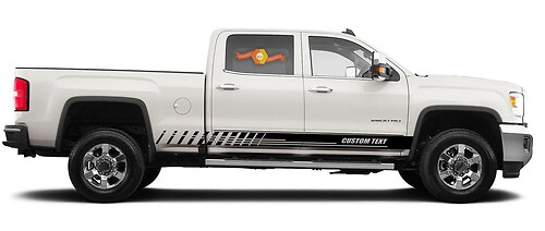 Racing rocker panel stripes vinyl decals stickers for GMC Sierra 2500HD
