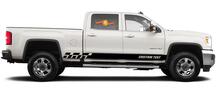 Racing rocker panel stripes vinyl decals stickers for GMC Sierra 2500HD
 4