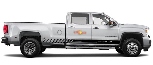 Racing rocker panel stripes vinyl decals stickers for GMC Sierra 3500HD