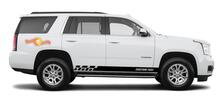Racing rocker panel stripes vinyl decals stickers for GMC Yukon 4