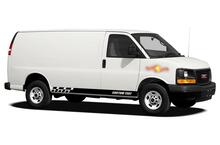 Racing rocker panel stripes vinyl decals stickers for GMC Savana Cargo 4