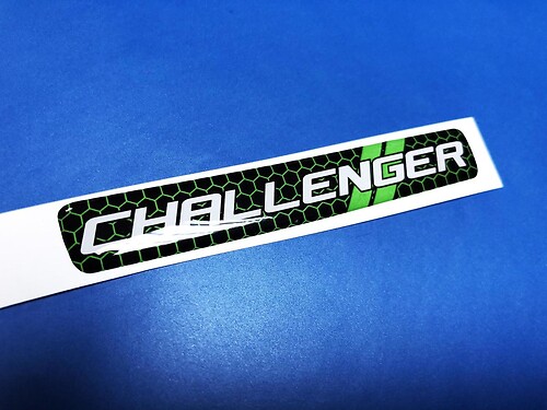 Steering Wheel Lime Honeycomb Challenger emblem domed Sticker Decal