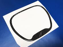 Steering WHEEL TRIM RING Carbon imitation with Grey Red hatch marks domed Sticker Decal Dodge 2