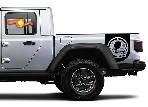 Pair of Jeep Gladiator Side Door Stripes Metal Mulisha Stickers Decals Vinyl Graphics Stripe kit for 2020-2021 for both sides