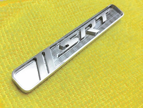 3D SRT passenger interior HVAC Inlay for CHARGER Chellenger Powered by SRT emblem Aluminum part