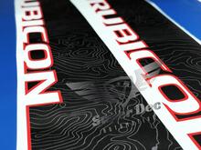 Pair of Topographic Map Jeep WRANGLER JK UNLIMITED RUBICON RECON Decal Sticker 2