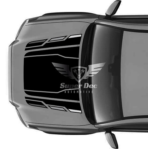 TRD Tacoma Hood 4x4 PRO Sport Off Road NO! Scoop in Shadows of Grey Vinyl Stickers Decal fit to Tacoma 16-21
