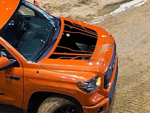 Hood Vinyl decal sticker for Tundra NO Scoop!