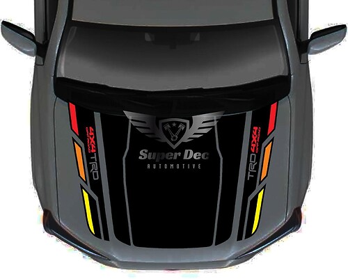 Both side Vintage Old Style Hood Vinyl decal sticker for TRD 4Runner 4x4 PRO Sport Off Road fit to 5th Generation NO Scoop!