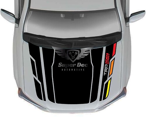 Vintage Old Style Hood Vinyl decal sticker for TRD 4Runner 4x4 PRO Sport Off Road  fit to 5th Generation NO Scoop!