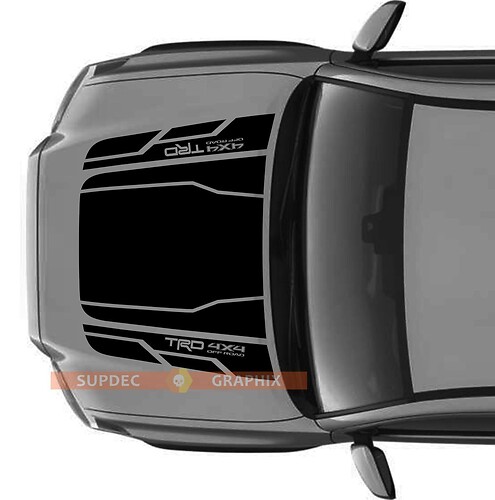 Hood Vinyl decal sticker for TRD Tacoma 4x4 PRO Sport Off Road Toyota NO Scoop!