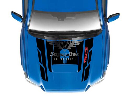 Punisher TRD 4x4 PRO Sport Off Road Hood Vinyl Stickers Decal fit to Tacoma 16-21
