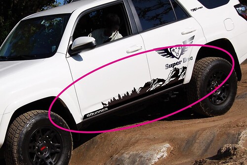 Side Mountains Trees and Wolf travel Vinyl Sticker Decal fit to TRD PRO 4Runner 13 - now