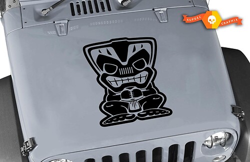 Jeep Hood Islander Tiki Bob Any Colors Sticker JK LJ TJ 2007-2018