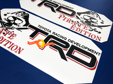 Pair of TRD Pirate Edition Toyota Racing Development bed side Truck decals stickers Tacoma Tundra FJ Cruiser 2