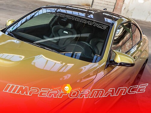 M Performance outline M decal සහ Windshield sticker
