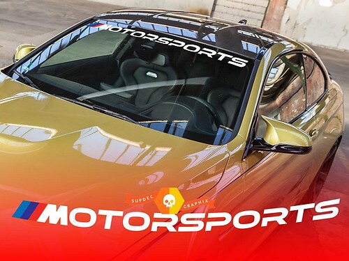 M Motorsports decal Windshield sticker