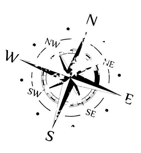 Compass Hood Blackout Any Colors Graphic Vinyl Sticker Decal Custom size fits to Jeep Land Rover Toyota