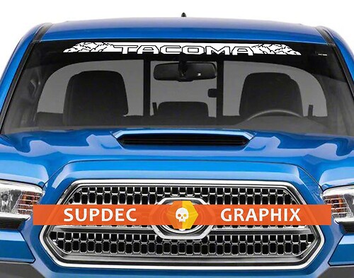 Toyota Tacoma Window Windshield Banner Decal Sticker from SupDec Graphix