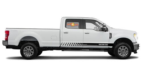 Racing rocker panel stripes vinyl decals stickers for Ford F-250 2020