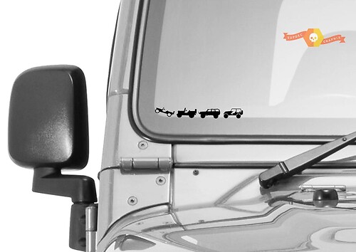 Jeep Windshield Jeep Caravan Convoy Vinyl Sticker Decal