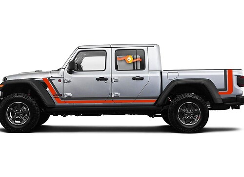 Scrambler Style Side Stripes Decals for Jeep Gladiator