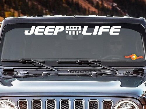 Jeep Wrangler Jeep Life Windshield Banner Vinyl Sticker Decal