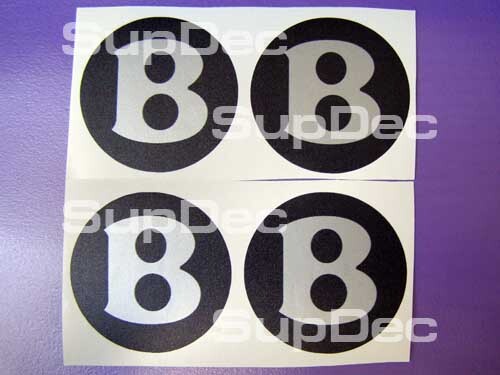 bentley black silver 4 center cap Stickers Decals logo B