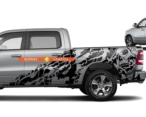 Custom Vinyl Sticker Decal Nightmare Wrap Kit for Dodge Ram 1500 2018