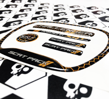 Set of Challenger SRT Scat Pack Honeycomb Orange Steering WHEEL Scatpack TRIM RING emblem domed Sticker Decal Charger Dodge 2