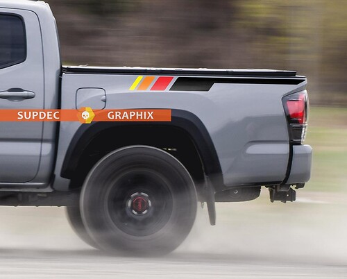 Pair Vintage stripes for Tacoma Side Vinyl Stickers Decal fit to Toyota Tacoma 2016 - 2020 TRD Off Road Pro Sport