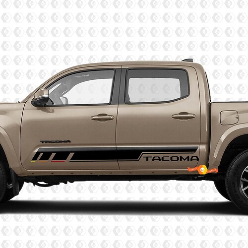Pair Vintage Stripes for Tacoma Side Rocker Panel Vinyl Stickers Decal fit to Toyota Tacoma TRD Off Road Pro Sport