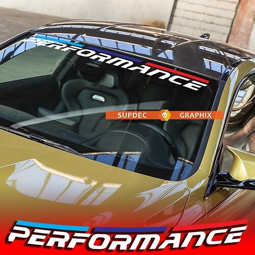 BMW M Performance new Windshield banner vinyl decal sticker